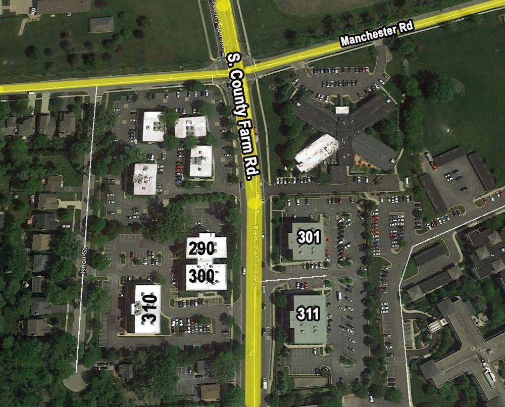 Wheaton Office Center: 290, 300, 301 S. County Farm Road, Wheaton, IL 60187